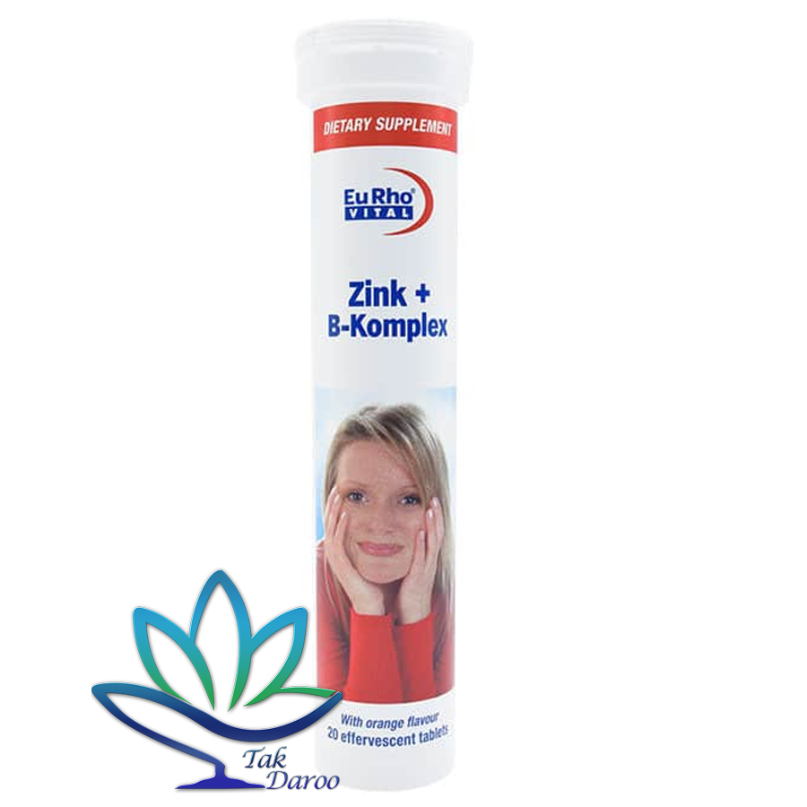 قرص جوشان زینک پلاس ب کمپلکس یوروویتال ۲۰ عددی